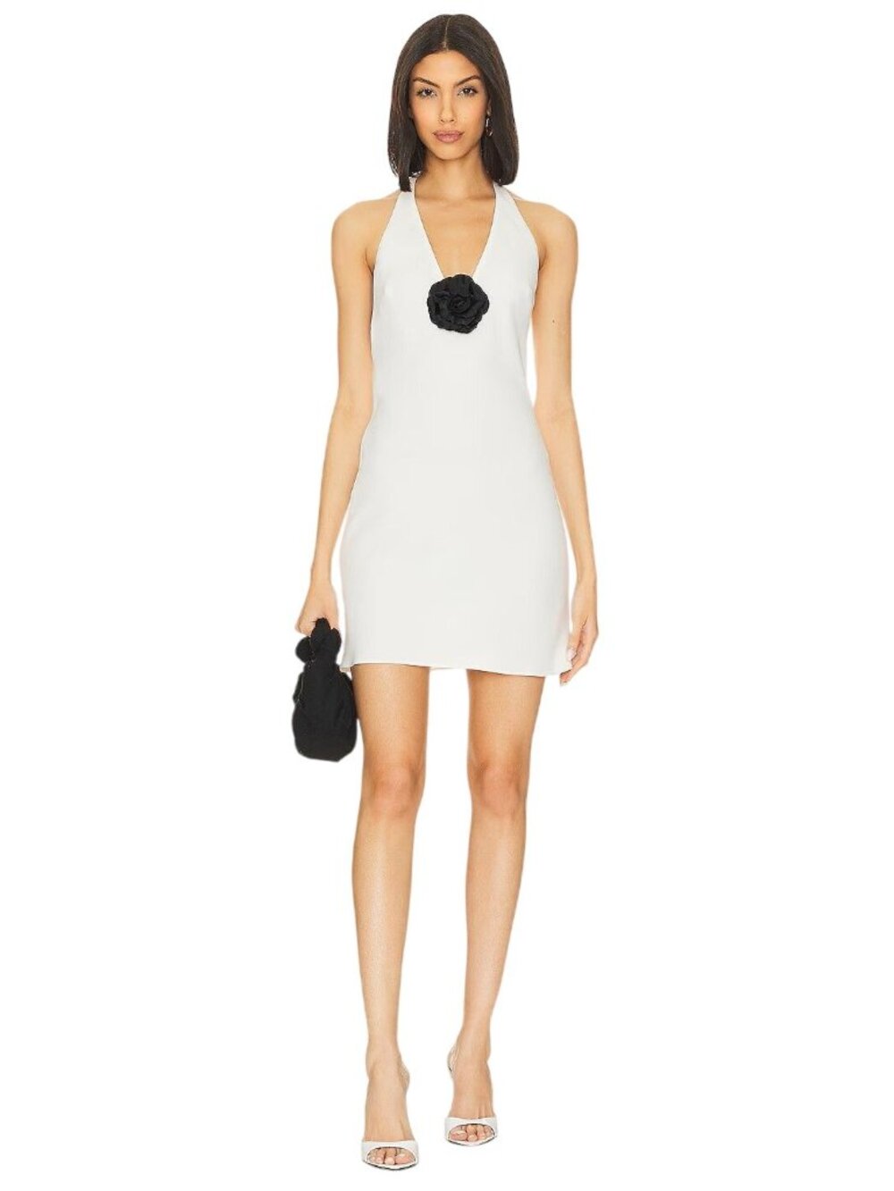 Amanda Uprichard Entela Dress in Ivory & Black Rose XSmall Womens Mini
